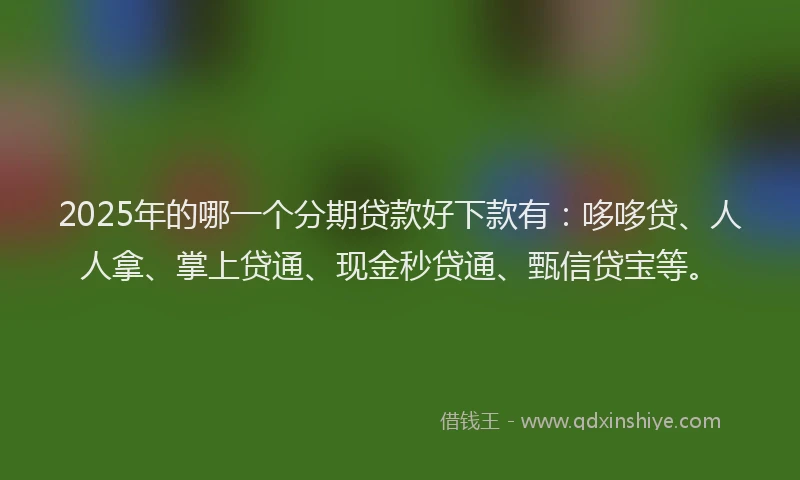 2025年的哪一个分期贷款好下款有：哆哆贷、人人拿、掌上贷通、现金秒贷通、甄信贷宝等。