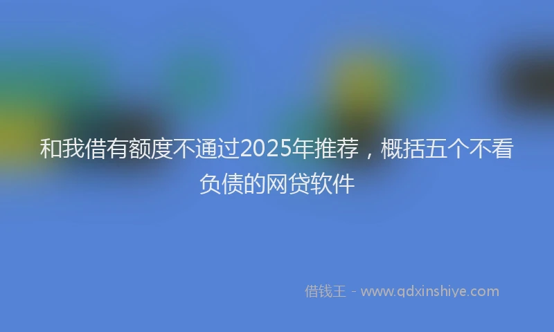 和我借有额度不通过2025年推荐，概括五个不看负债的网贷软件