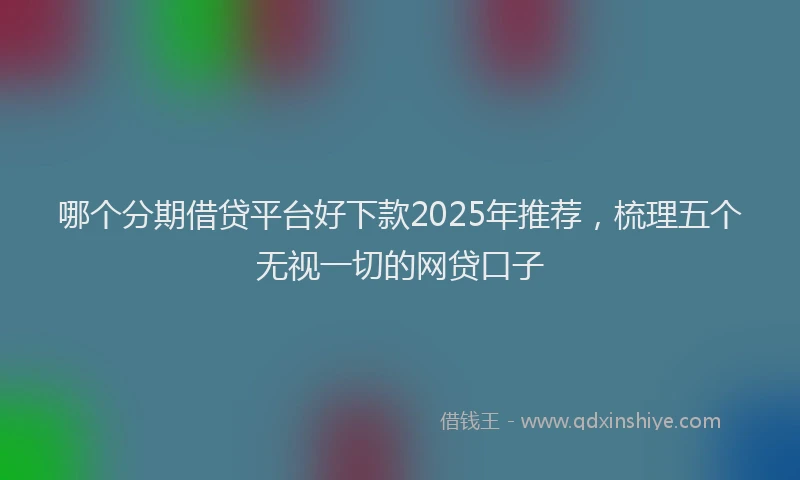哪个分期借贷平台好下款2025年推荐，梳理五个无视一切的网贷口子