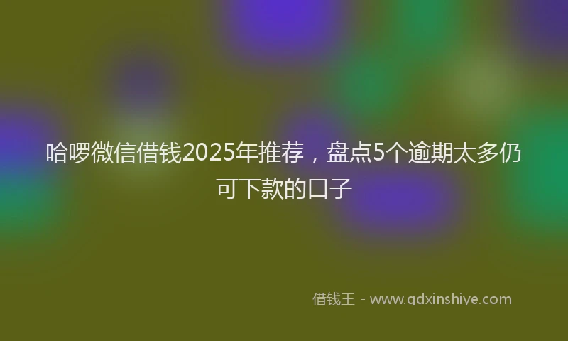 哈啰微信借钱2025年推荐，盘点5个逾期太多仍可下款的口子