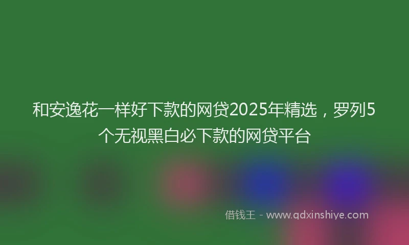 和安逸花一样好下款的网贷2025年精选，罗列5个无视黑白必下款的网贷平台
