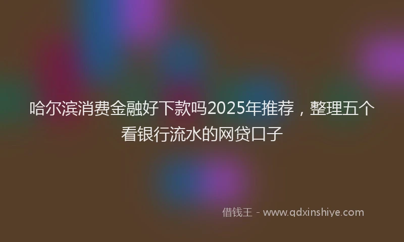哈尔滨消费金融好下款吗2025年推荐，整理五个看银行流水的网贷口子