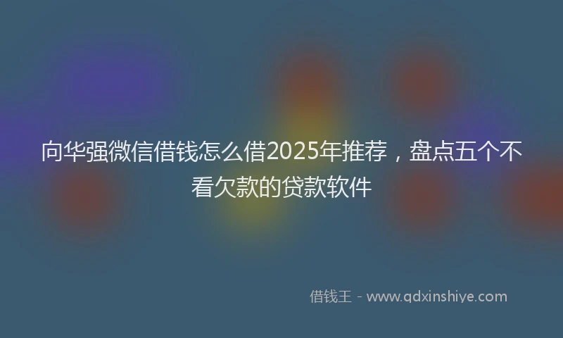 向华强微信借钱怎么借2025年推荐，盘点五个不看欠款的贷款软件