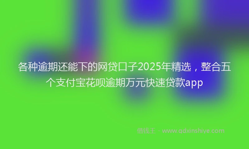各种逾期还能下的网贷口子2025年精选，整合五个支付宝花呗逾期万元快速贷款app