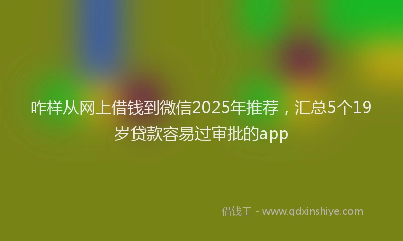 咋样从网上借钱到微信2025年推荐，汇总5个19岁贷款容易过审批的app