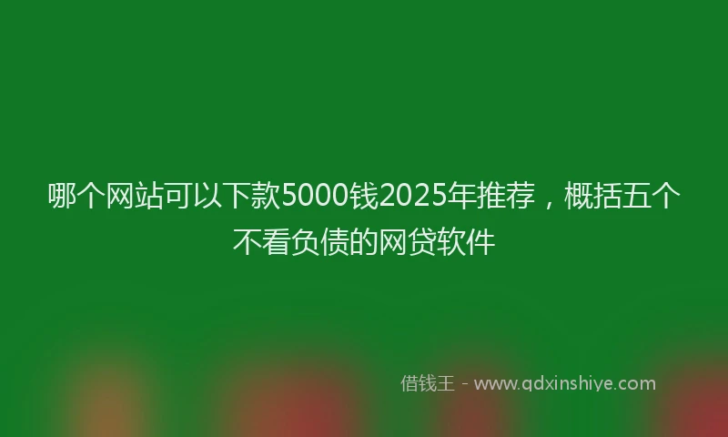 哪个网站可以下款5000钱2025年推荐，概括五个不看负债的网贷软件