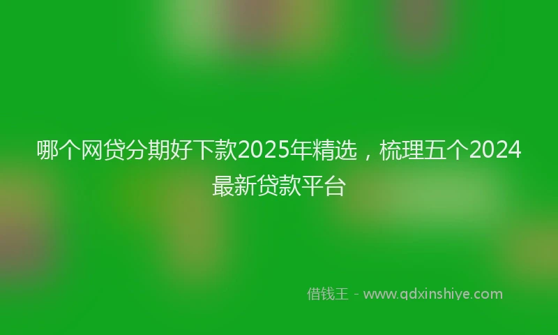 哪个网贷分期好下款2025年精选,梳理五个2024最新贷款平台
