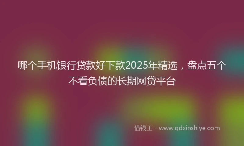 哪个手机银行贷款好下款2025年精选,盘点五个不看负债的长期网贷平台