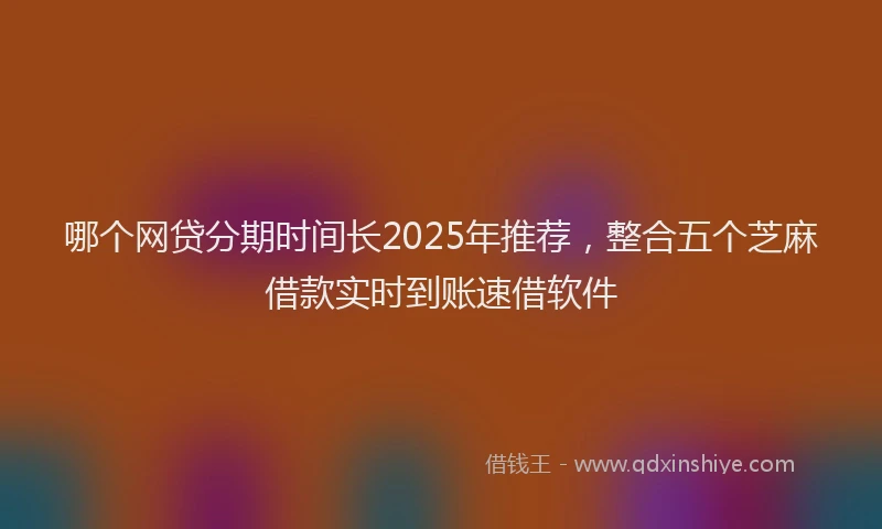 哪个网贷分期时间长2025年推荐，整合五个芝麻借款实时到账速借软件