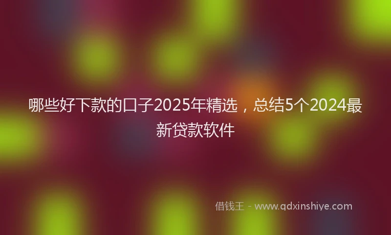 哪些好下款的口子2025年精选，总结5个2024最新贷款软件