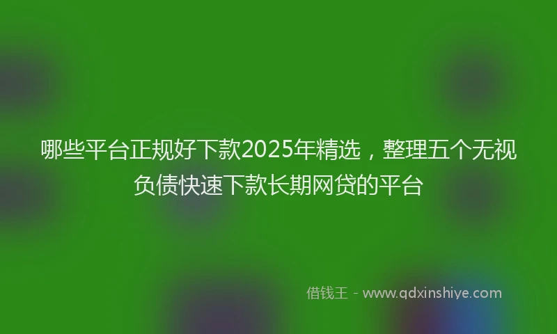 哪些平台正规好下款2025年精选，整理五个无视负债快速下款长期网贷的平台