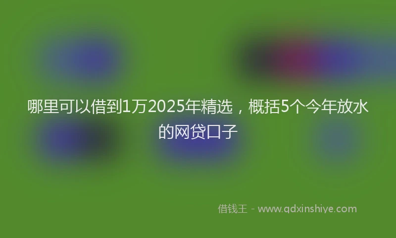 哪里可以借到1万2025年精选，概括5个今年放水的网贷口子
