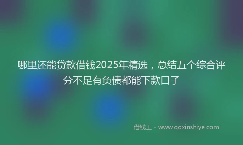 哪里还能贷款借钱2025年精选，总结五个综合评分不足有负债都能下款口子
