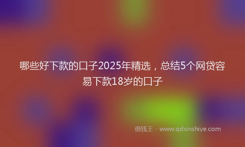 哪些好下款的口子2025年精选，总结5个网贷容易下款18岁的口子