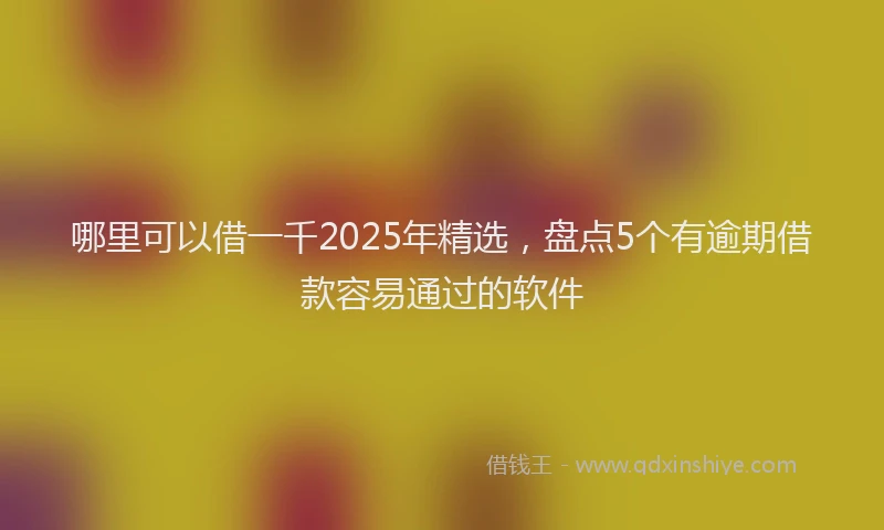 哪里可以借一千2025年精选，盘点5个有逾期借款容易通过的软件