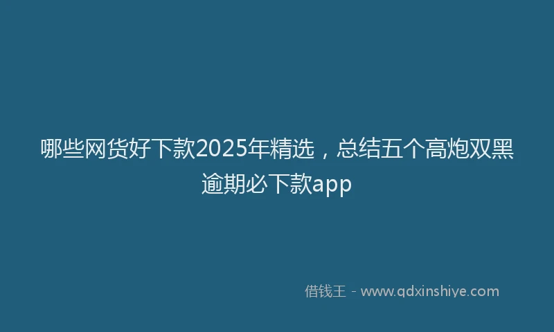 哪些网货好下款2025年精选，总结五个高炮双黑逾期必下款app