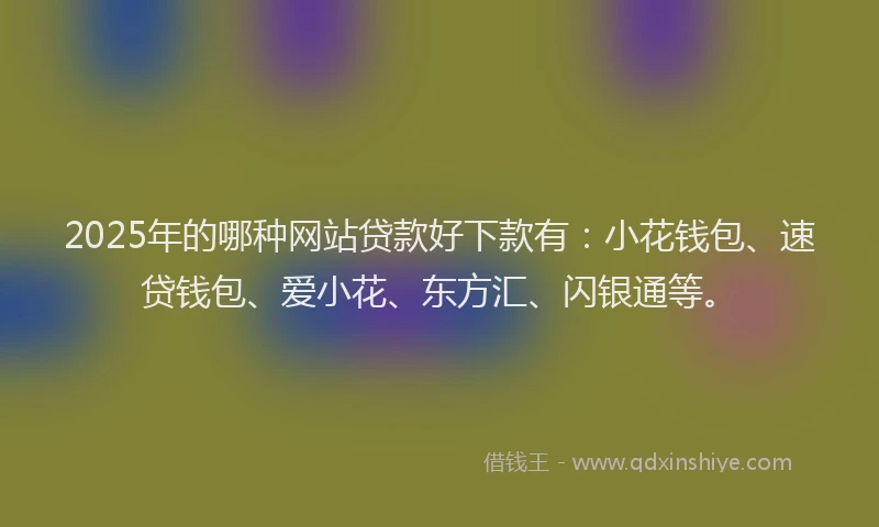 2025年的哪种网站贷款好下款有：小花钱包、速贷钱包、爱小花、东方汇、闪银通等。