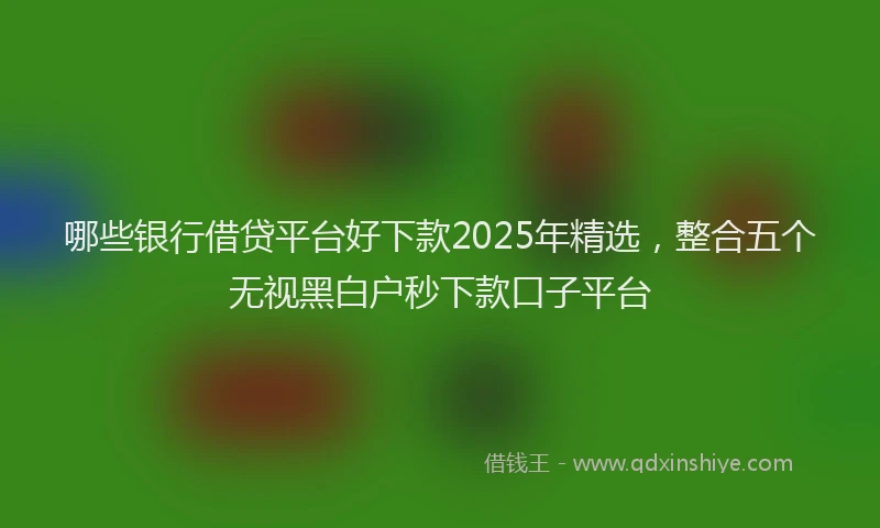 哪些银行借贷平台好下款2025年精选,整合五个无视黑白户秒下款口子平台