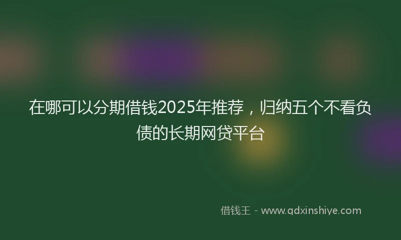在哪可以分期借钱2025年推荐，归纳五个不看负债的长期网贷平台
