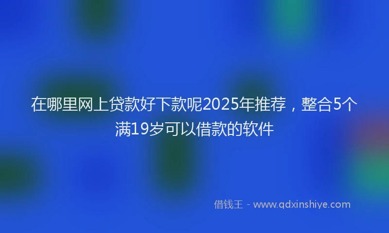 在哪里网上贷款好下款呢2025年推荐，整合5个满19岁可以借款的软件
