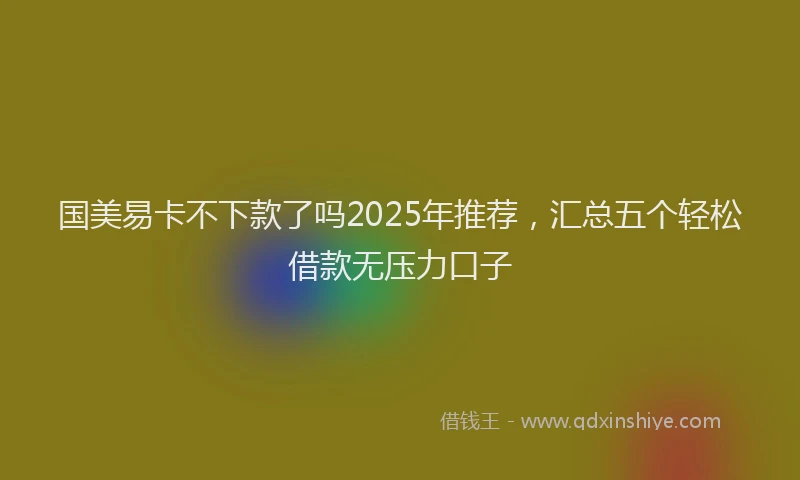 国美易卡不下款了吗2025年推荐，汇总五个轻松借款无压力口子