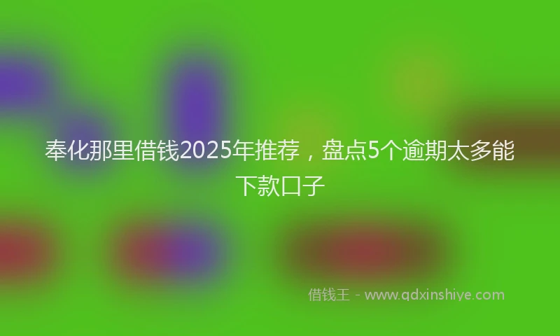 奉化那里借钱2025年推荐，盘点5个逾期太多能下款口子
