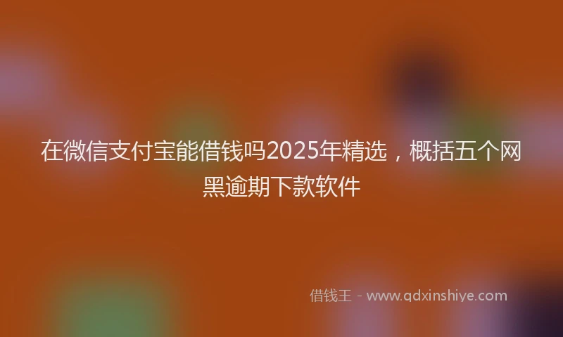 在微信支付宝能借钱吗2025年精选，概括五个网黑逾期下款软件