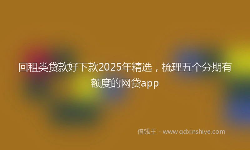 回租类贷款好下款2025年精选，梳理五个分期有额度的网贷app