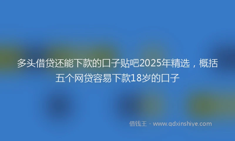 多头借贷还能下款的口子贴吧2025年精选，概括五个网贷容易下款18岁的口子