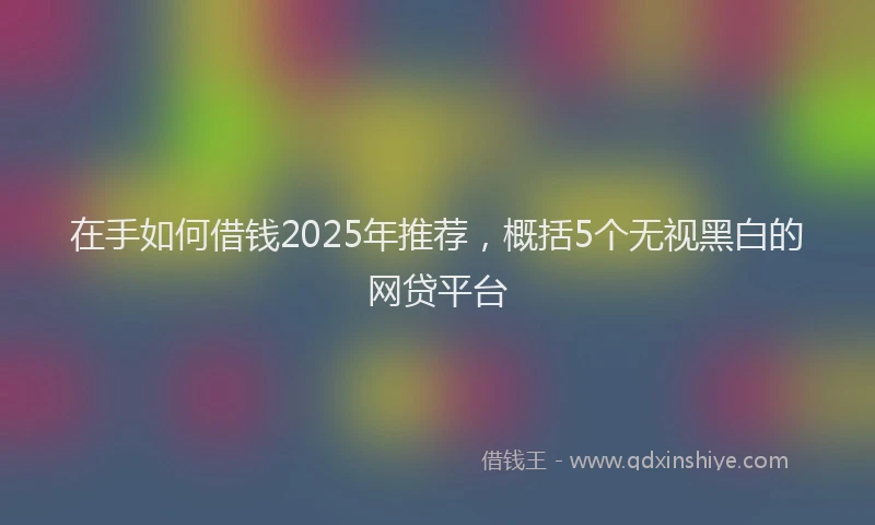 在手如何借钱2025年推荐，概括5个无视黑白的网贷平台