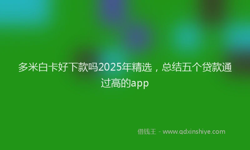 多米白卡好下款吗2025年精选，总结五个贷款通过高的app