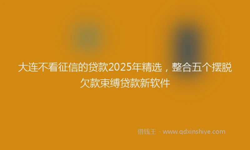 大连不看征信的贷款2025年精选，整合五个摆脱欠款束缚贷款新软件