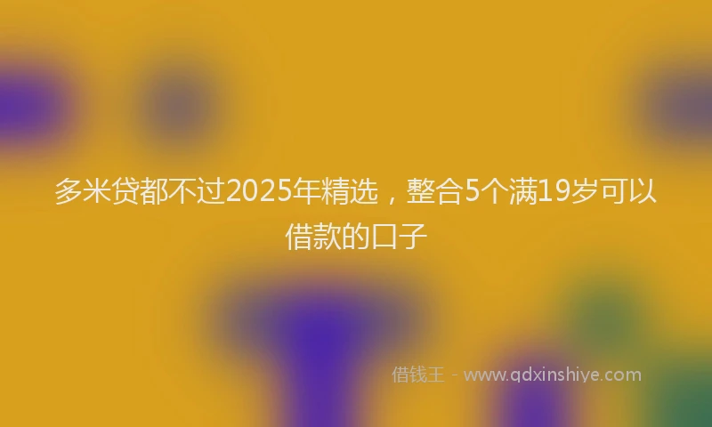 多米贷都不过2025年精选，整合5个满19岁可以借款的口子