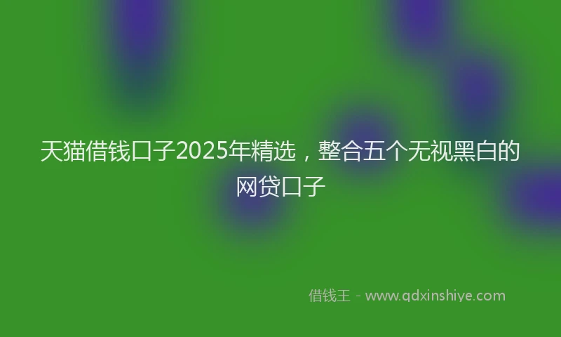 天猫借钱口子2025年精选，整合五个无视黑白的网贷口子