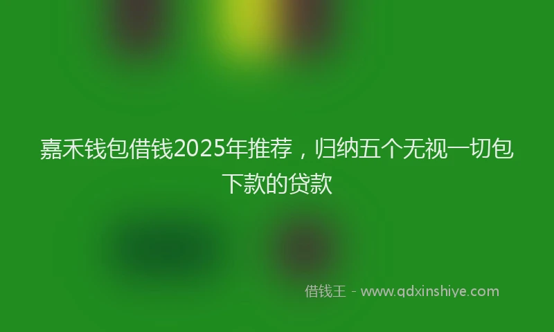 嘉禾钱包借钱2025年推荐，归纳五个无视一切包下款的贷款
