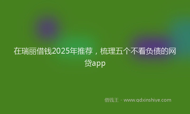 在瑞丽借钱2025年推荐，梳理五个不看负债的网贷app