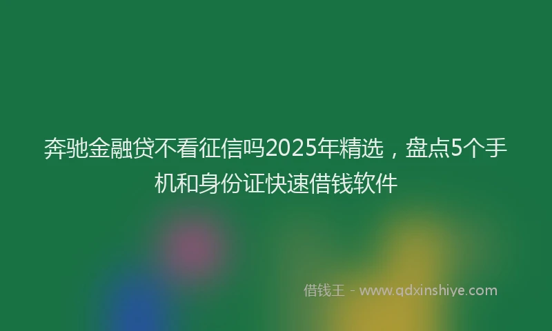 奔驰金融贷不看征信吗2025年精选，盘点5个手机和身份证快速借钱软件