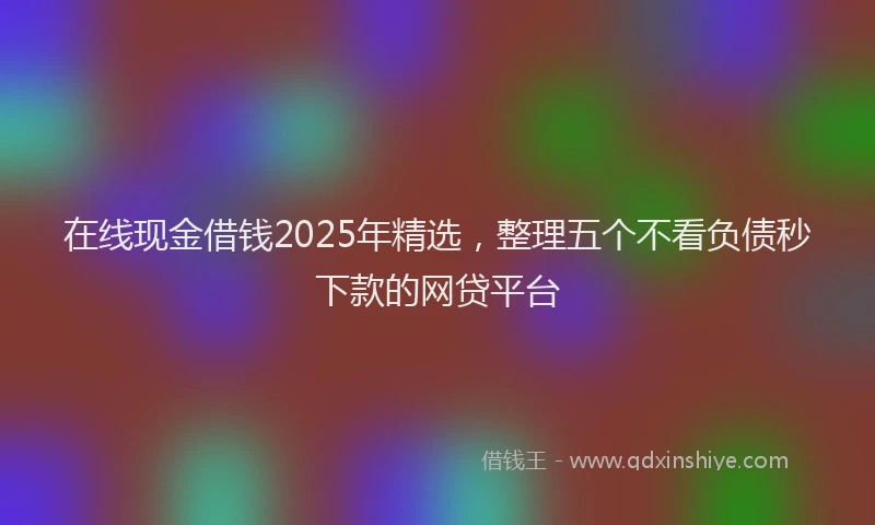 在线现金借钱2025年精选，整理五个不看负债秒下款的网贷平台