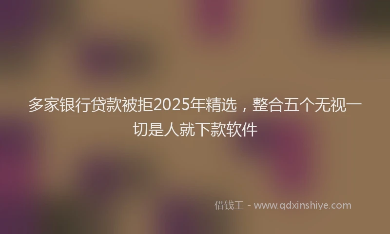 多家银行贷款被拒2025年精选，整合五个无视一切是人就下款软件