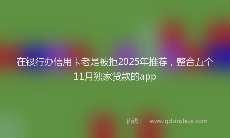 在银行办信用卡老是被拒2025年推荐，整合五个11月独家贷款的app