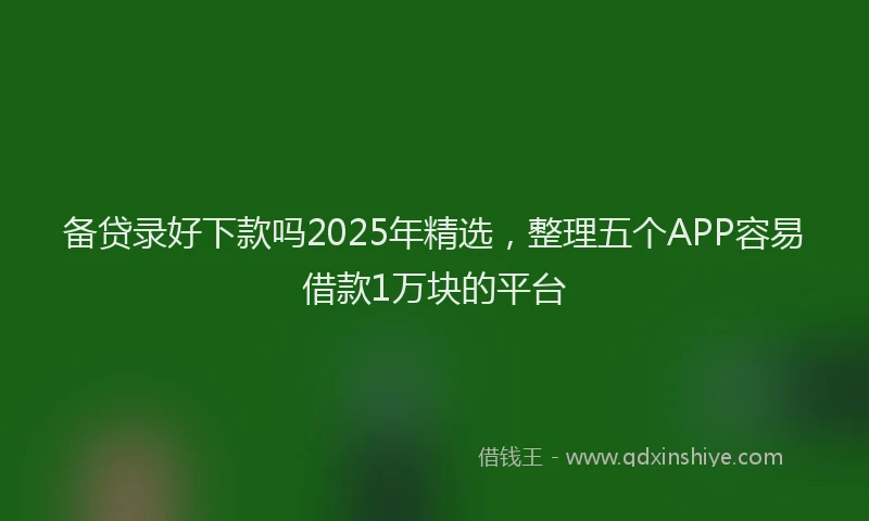 备贷录好下款吗2025年精选，整理五个APP容易借款1万块的平台