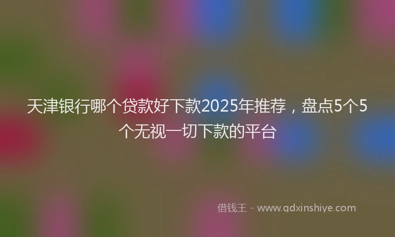 天津银行哪个贷款好下款2025年推荐,盘点5个5个无视一切下款的平台