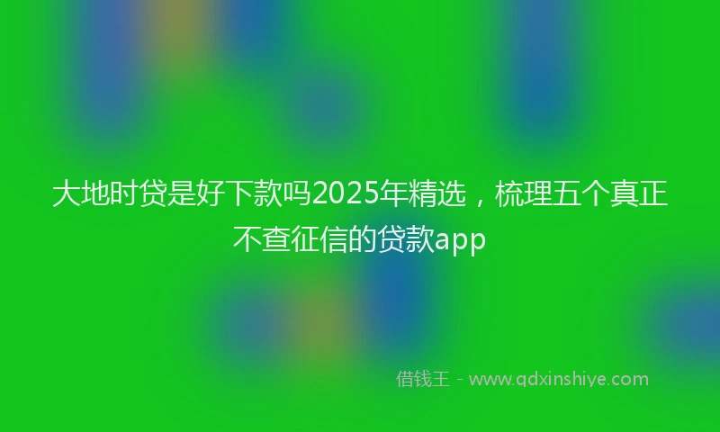 大地时贷是好下款吗2025年精选，梳理五个真正不查征信的贷款app