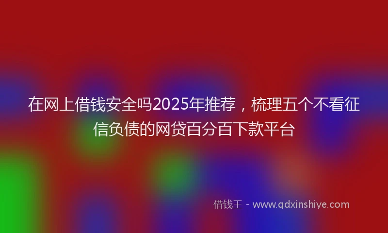 在网上借钱安全吗2025年推荐，梳理五个不看征信负债的网贷百分百下款平台