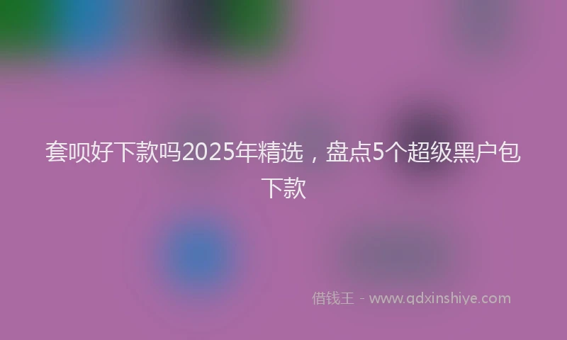 套呗好下款吗2025年精选，盘点5个超级黑户包下款