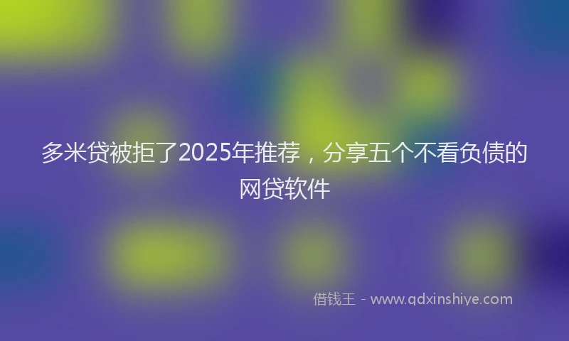 多米贷被拒了2025年推荐，分享五个不看负债的网贷软件