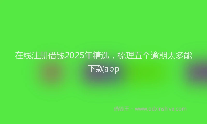 在线注册借钱2025年精选，梳理五个逾期太多能下款app