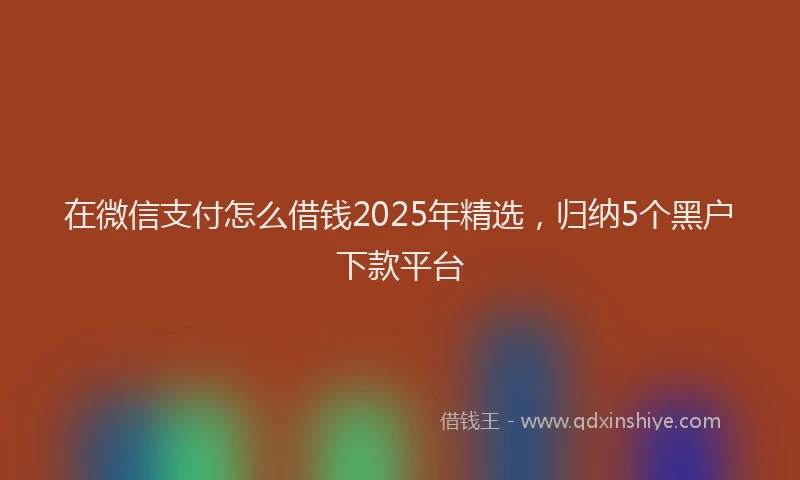 在微信支付怎么借钱2025年精选，归纳5个黑户下款平台