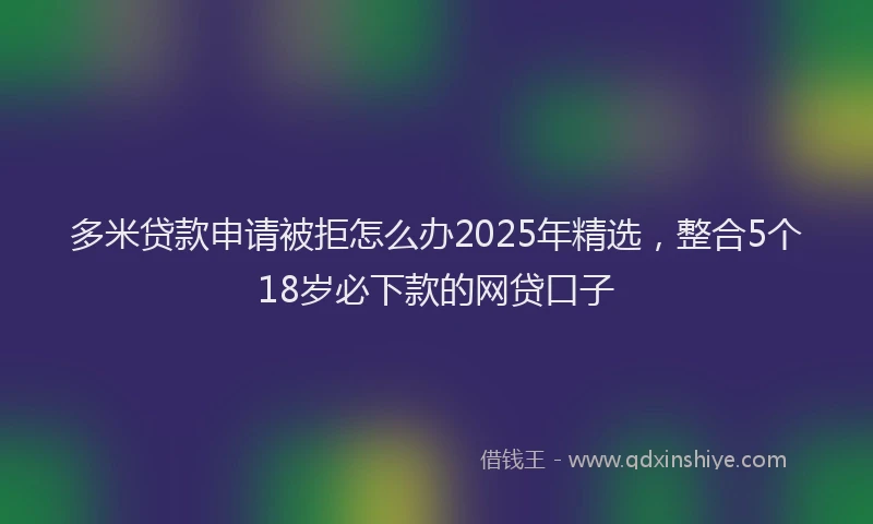 多米贷款申请被拒怎么办2025年精选，整合5个18岁必下款的网贷口子