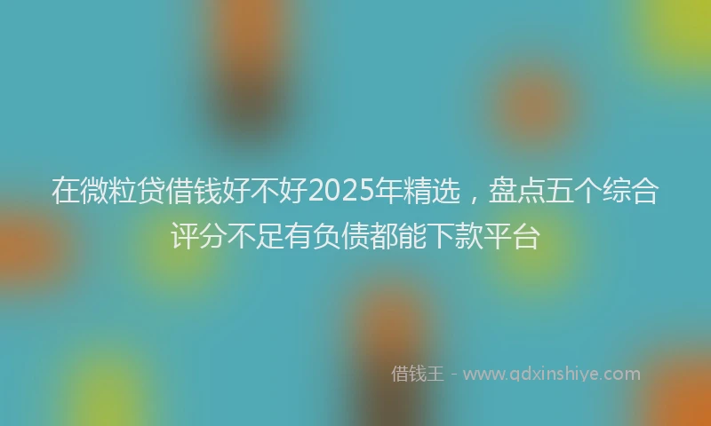 在微粒贷借钱好不好2025年精选,盘点五个综合评分不足有负债都能下款平台